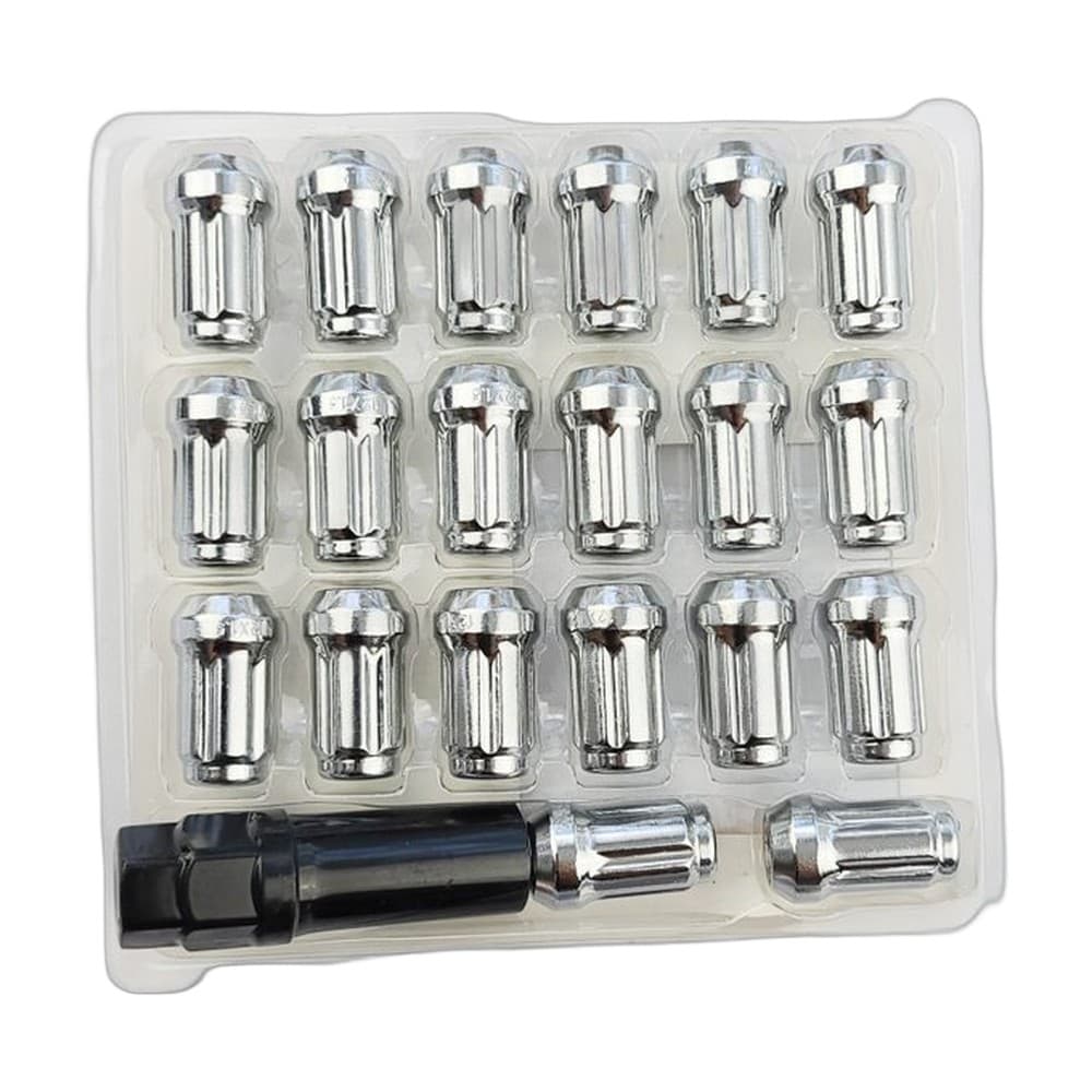 12 X 1.5 3/4" (20mm Hex) 35mm long Spline Lug Nuts, Cone Seat, 20pcs/box with key ( TOY…